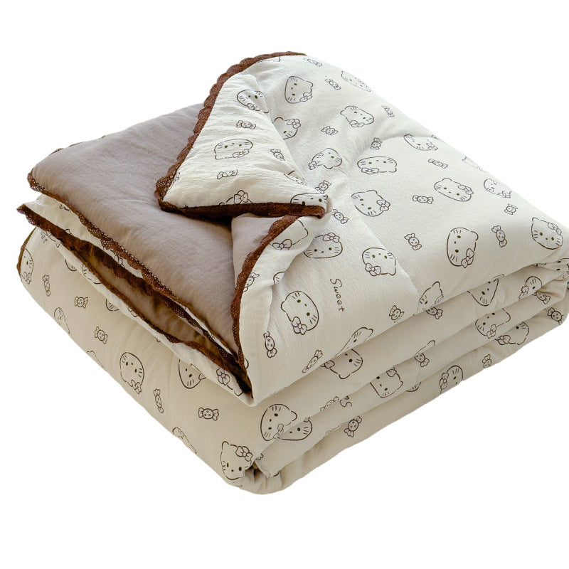 Piumino comfort da donna con delicato motivo floreale e imbottitura di alta qualità