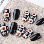 Set di nail art press-on festoso a tema Halloween