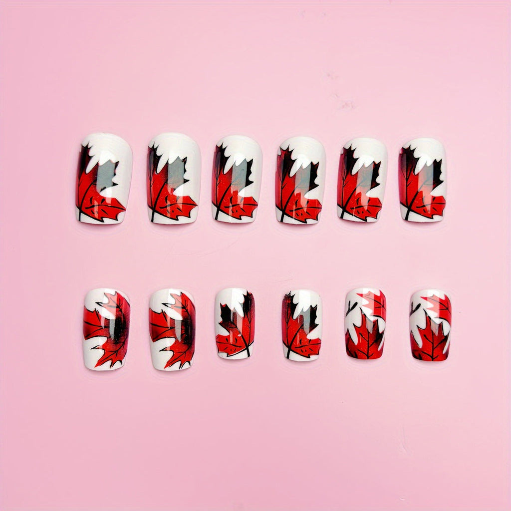 Nail art artistica con foglie autunnali