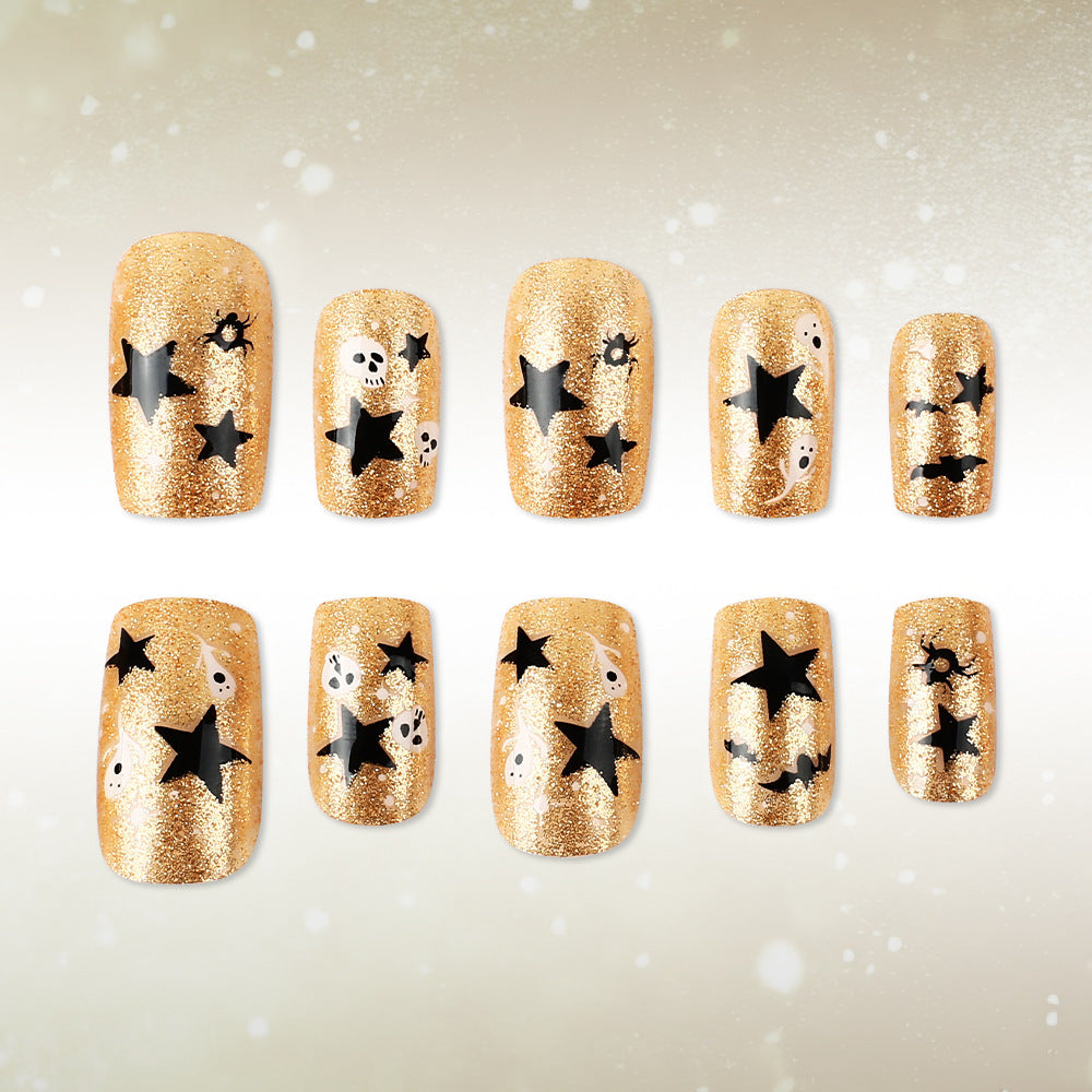 Nail art glitterata a tema Halloween