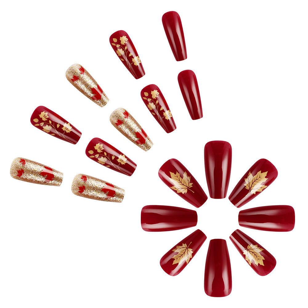 Nail art artistica a stampa a tema autunnale