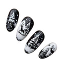 Nail art a tema invernale innevato