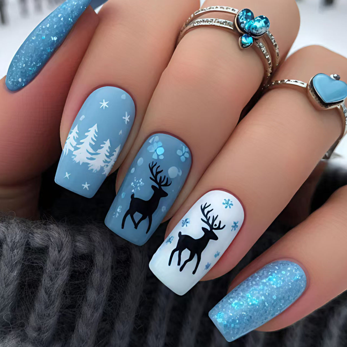 Nail art stagionale a tema invernale