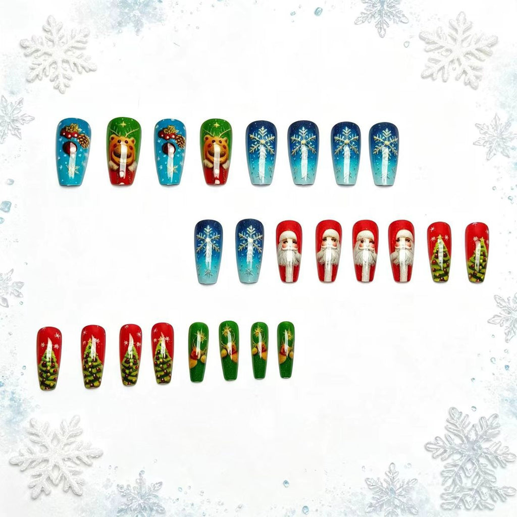 Nail art festiva a tema invernale