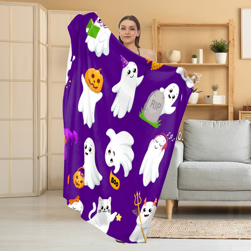 Accogliente coperta in pile a tema Halloween