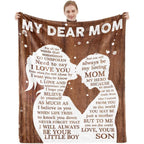 Coperta in pile con messaggio sentimentale per la festa della mamma