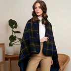 Coperta poncho in pile da donna elegante e confortevole