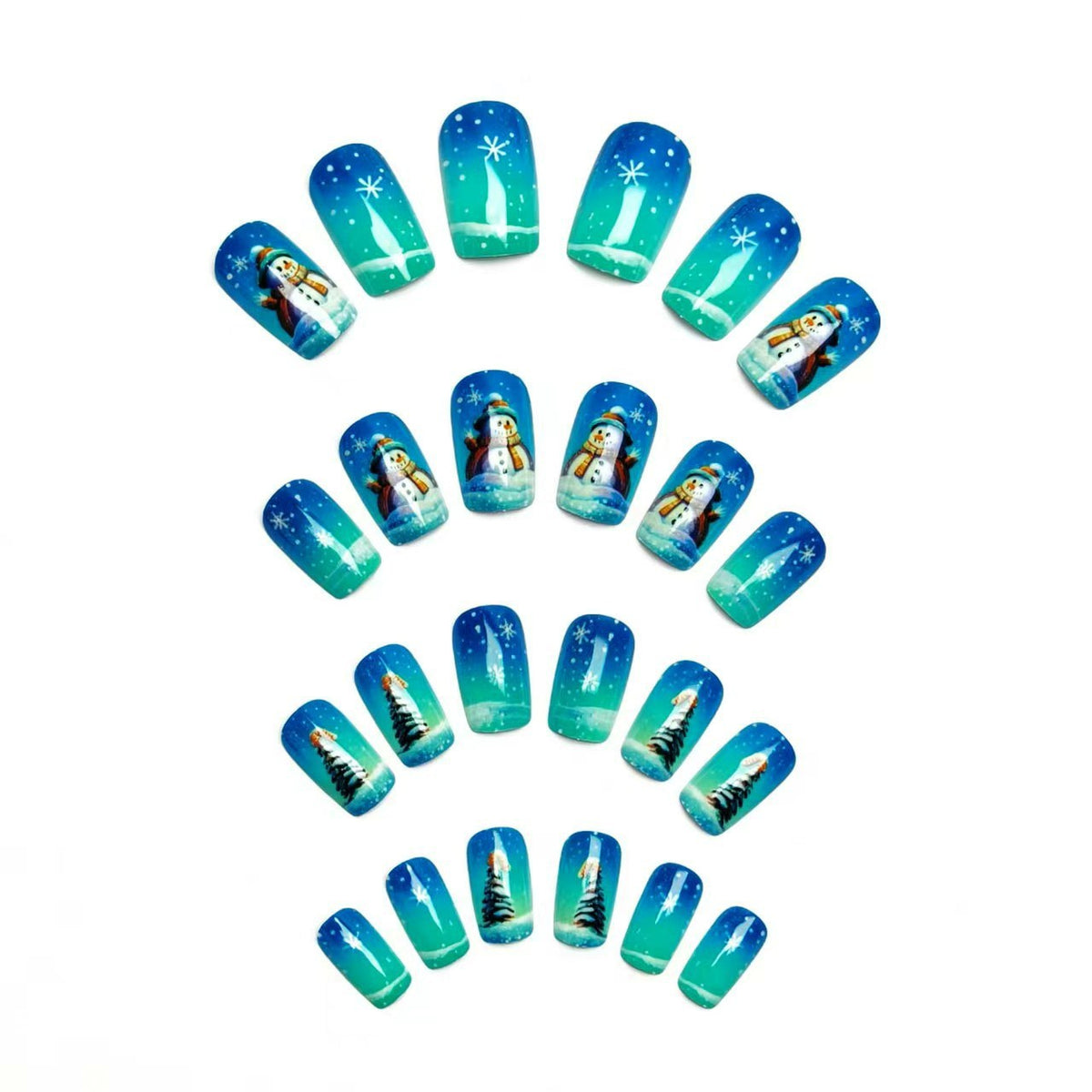 Nail art a tema Winter Wonderland