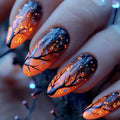 Nail art artistica per boschetto autunnale