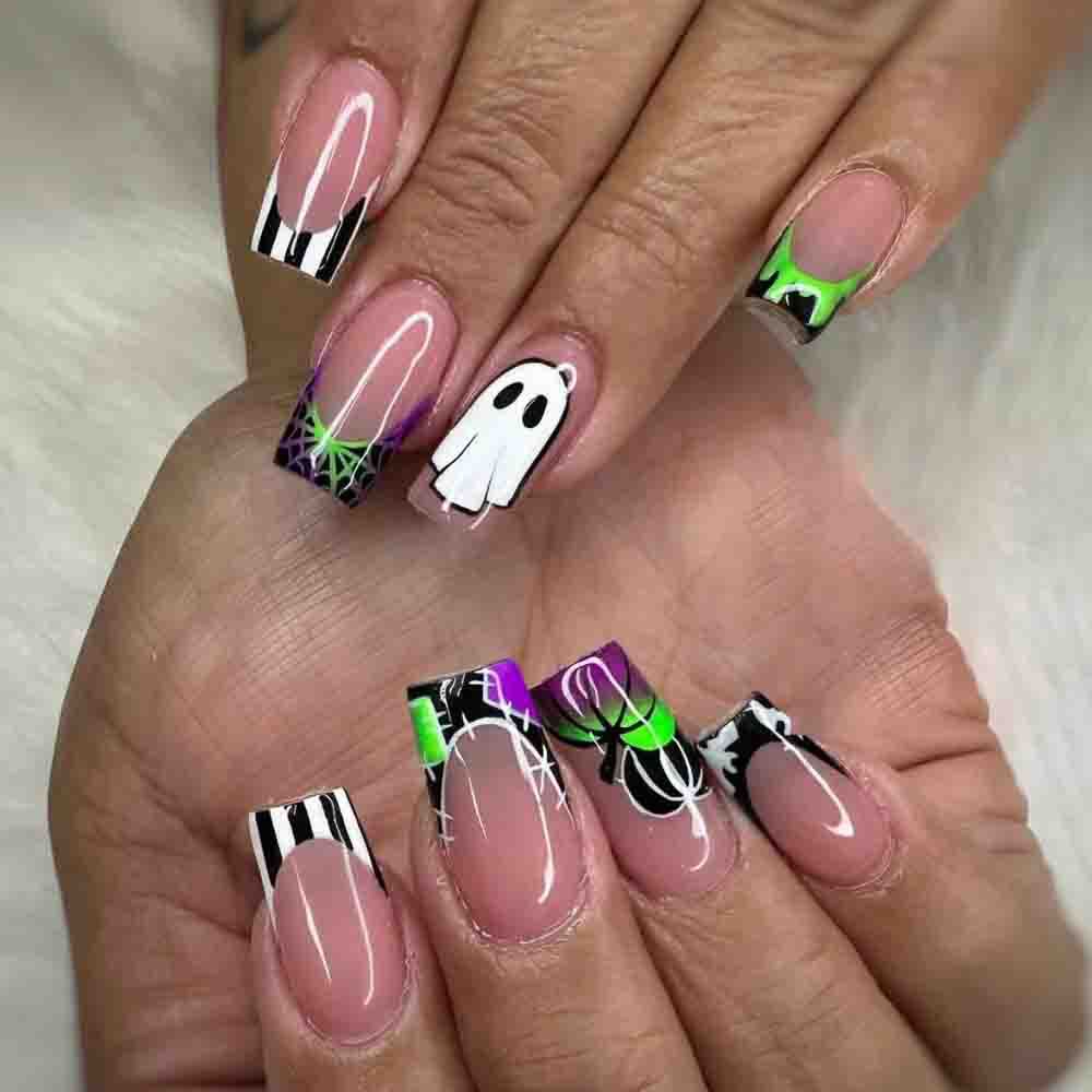 Nail art a pressione ispirata ad Halloween