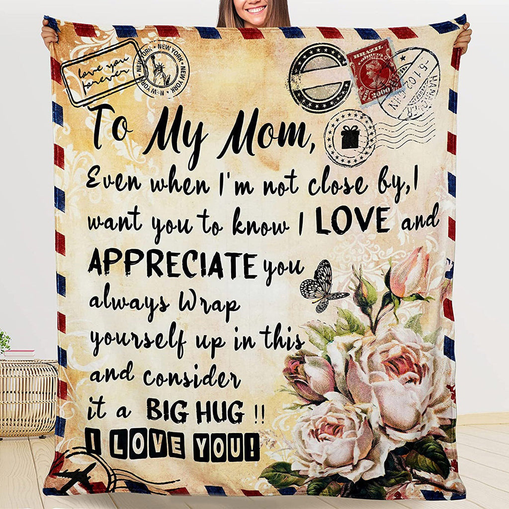 Coperta sentimentale in pile con grafica di un leone e un cucciolo e un messaggio sincero per papà
