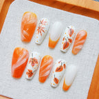 Set di unghie a pressione artistiche a tema autunnale