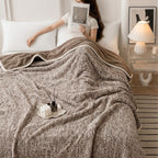 Coperta in pile lavorata a maglia