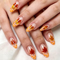 Extension per unghie in gel a tema autunnale