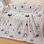 Accogliente coperta con motivo animale con morbido tessuto traspirante per divano o camera da letto