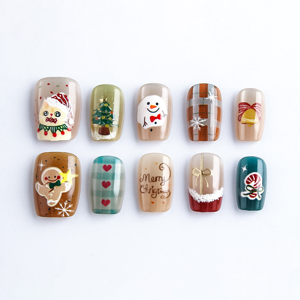 Set per nail art a pressione a tema natalizio