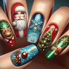 Nail art festiva a tema invernale