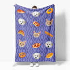 Coperta in pile con motivo simpatico gatto