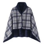 Coperta poncho in pile da donna elegante e confortevole