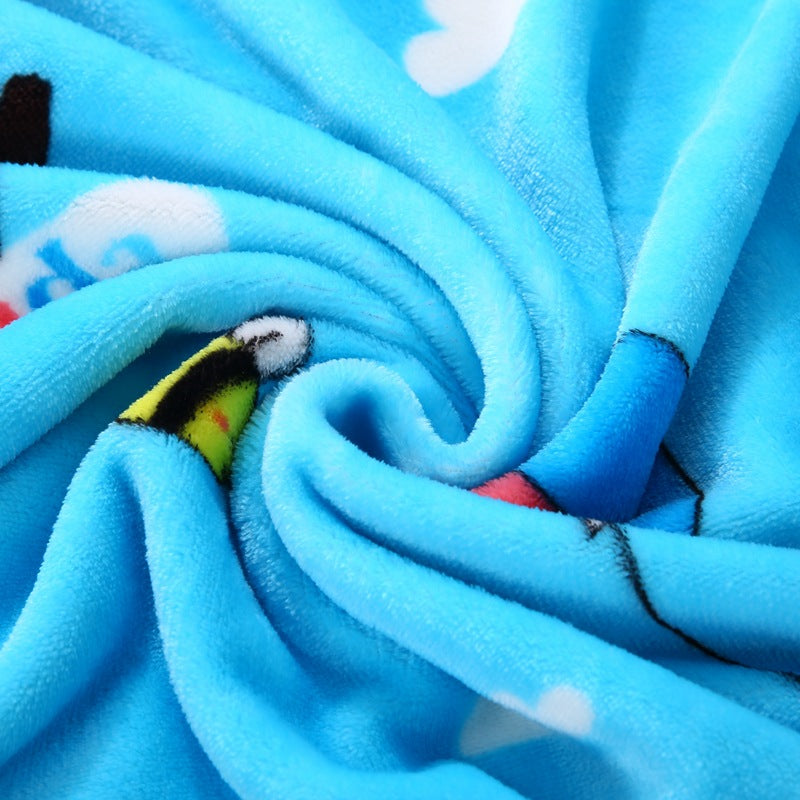 Coperta in pile con personaggio dei cartoni animati per bambini