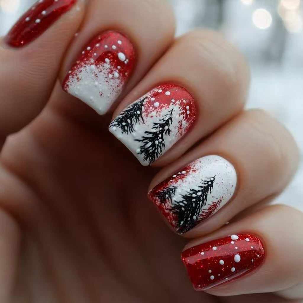 Nail art natalizia invernale