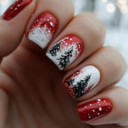 Nail art natalizia invernale