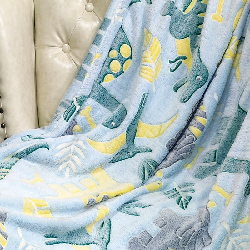 Coperta unisex in pile dinosauro