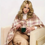 Coperta poncho in pile da donna elegante e confortevole