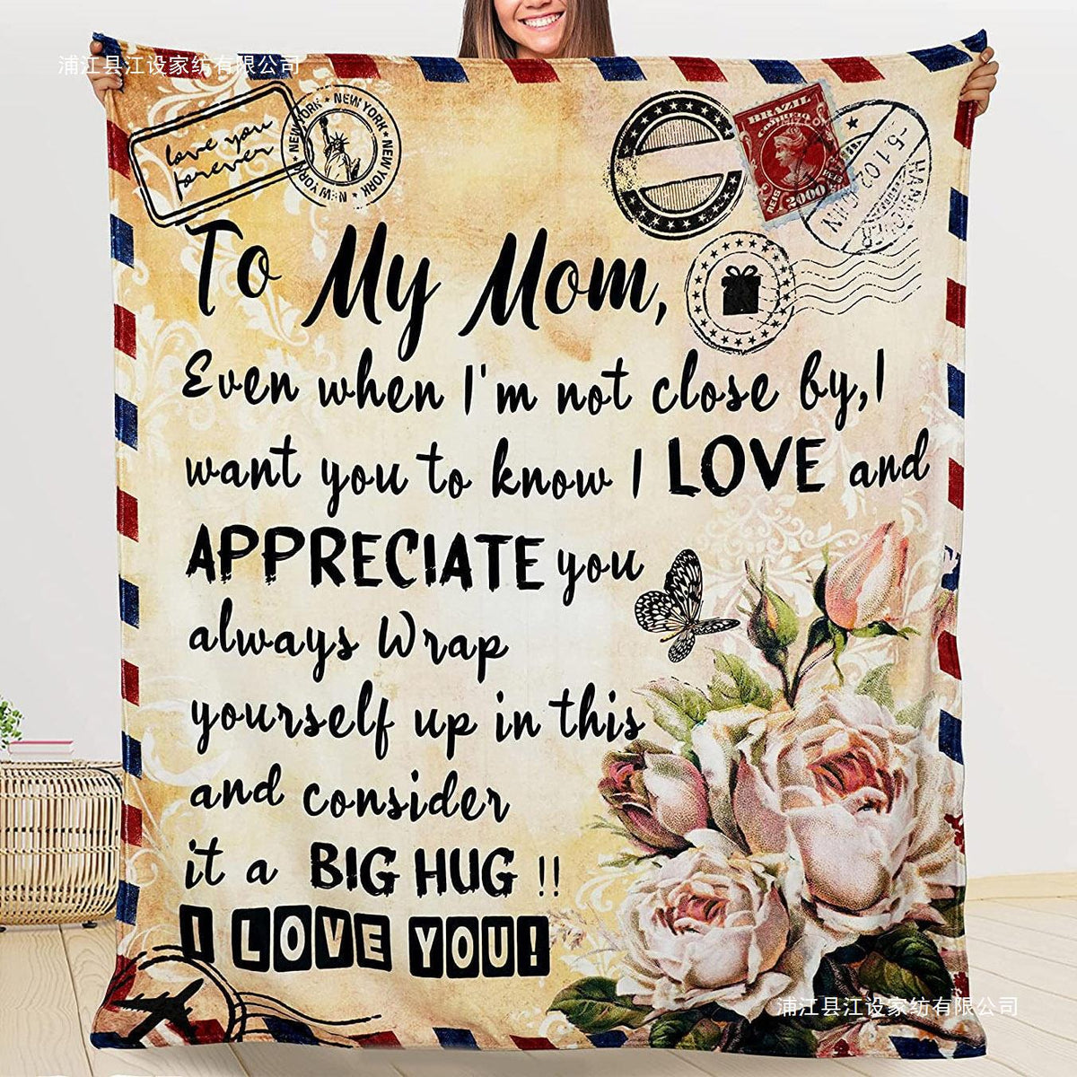 Coperta sentimentale in pile con grafica di un leone e un cucciolo e un messaggio sincero per papà