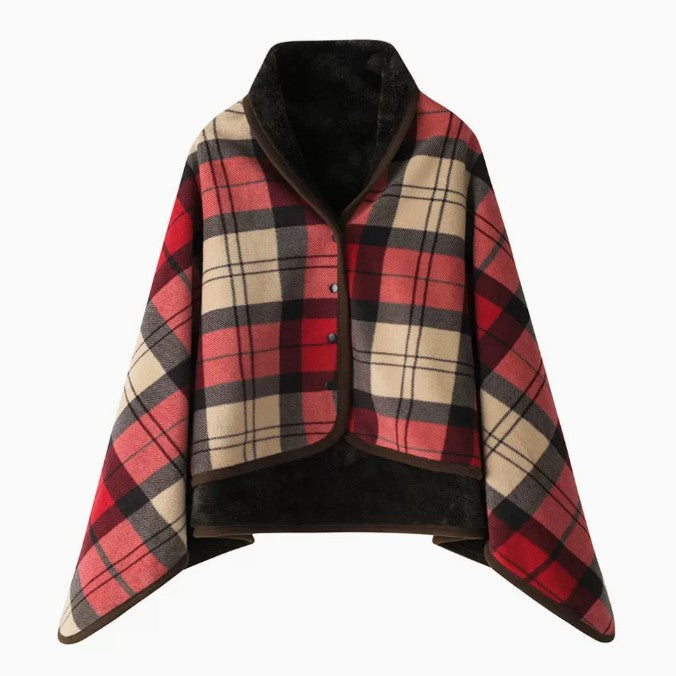 Coperta avvolgente da donna realizzata in morbido misto lana