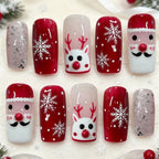 Set creativo per nail art con motivi natalizi festivi