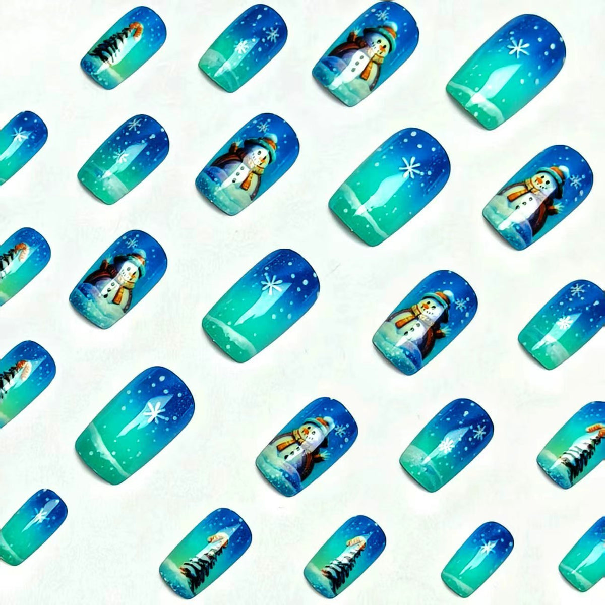 Nail art a tema Winter Wonderland
