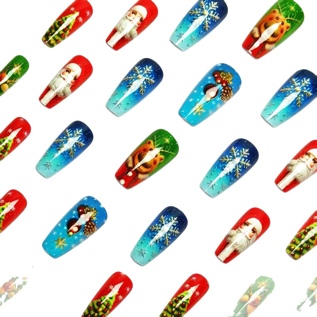 Nail art festiva a tema invernale