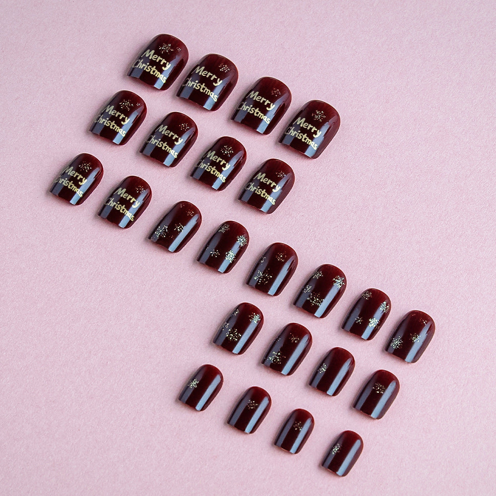 Nail art press-on a tema festivo natalizio