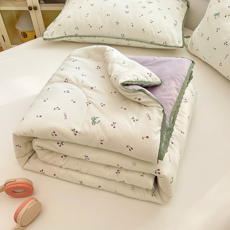Piumino comfort da donna con delicato motivo floreale e imbottitura di alta qualità