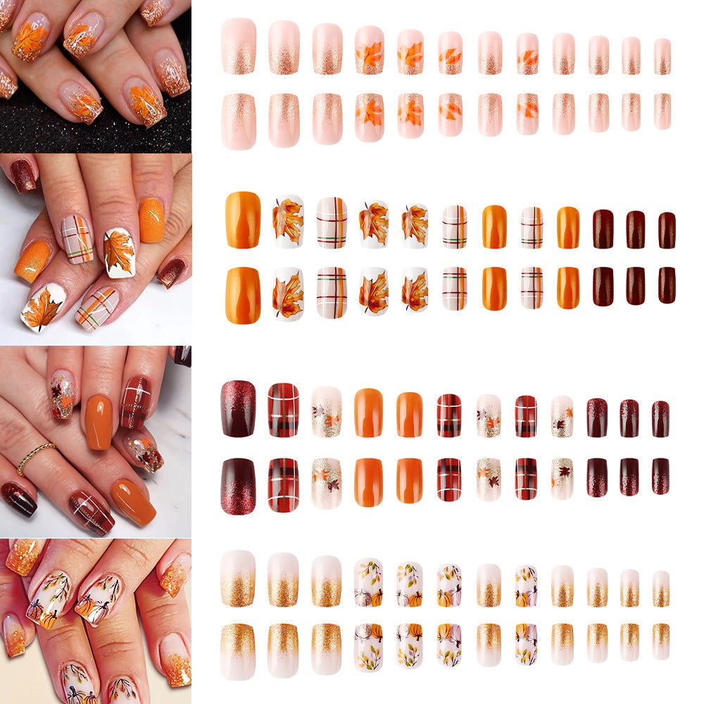 Set per nail art glitterato ispirato all'autunno