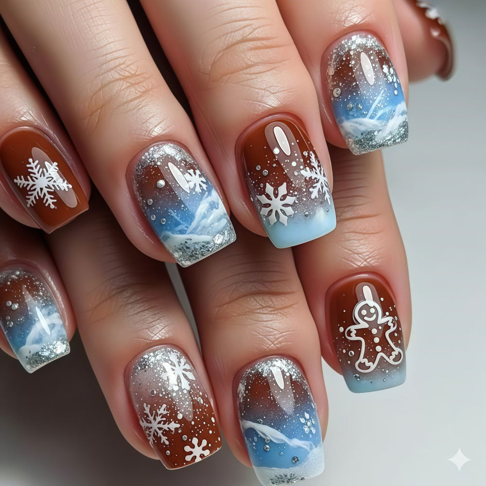 Nail art invernale decorativa