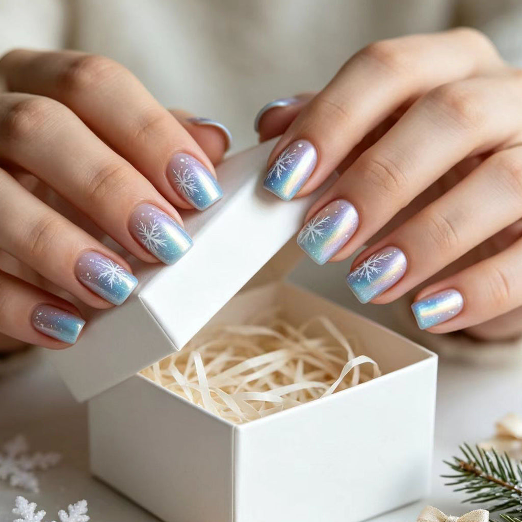Nail art artistica del Paese delle Meraviglie Invernali
