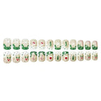 Set per unghie artificiali con motivi natalizi e accenti glitter