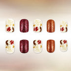 Nail art press-on stagionale a tema autunnale