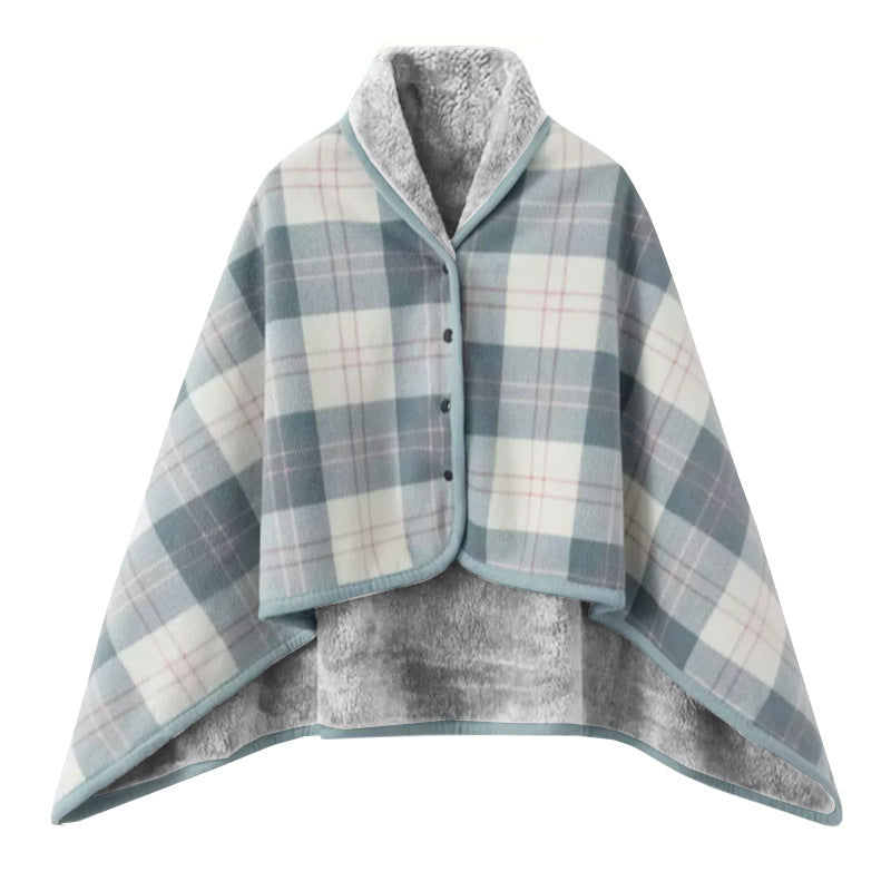 Coperta poncho in pile da donna elegante e confortevole