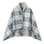 Coperta poncho in pile da donna elegante e confortevole