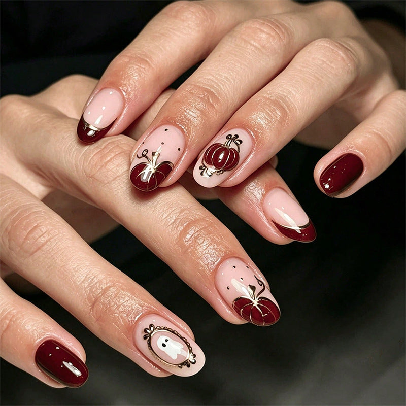 Punte per unghie artistiche con design autunnale