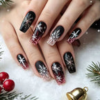 Nail art a lunga tenuta a tema invernale