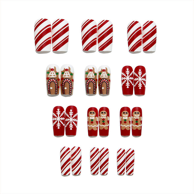 Set creativo per nail art con design natalizio festivo