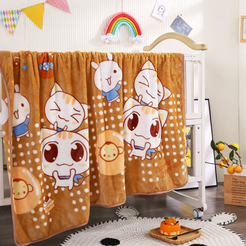 Coperta in pile con personaggio dei cartoni animati per bambini