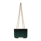 Elegante borsa a tracolla in velluto trapuntato