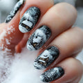 Nail art artistica per cabina invernale