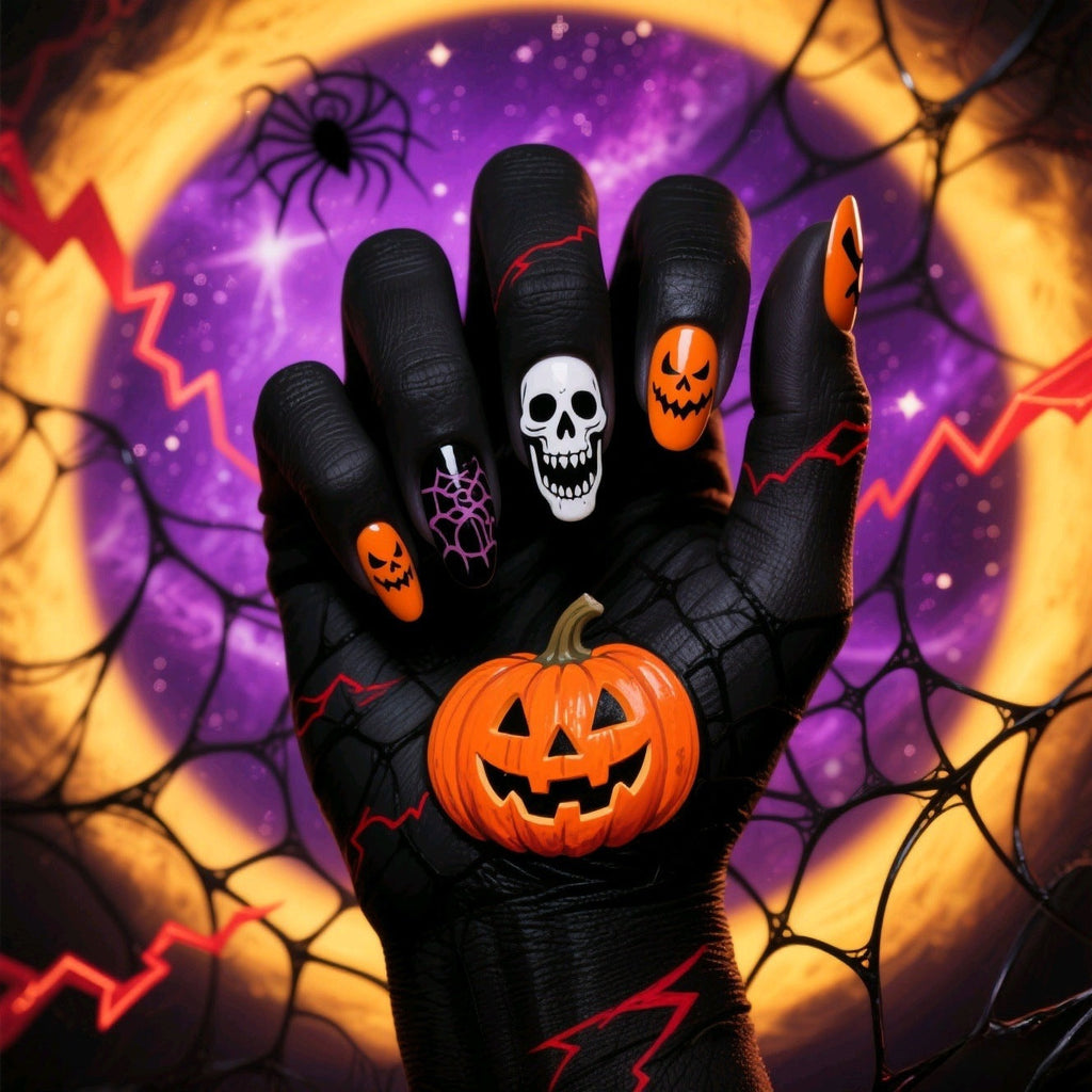 Set per unghie artificiali di Halloween