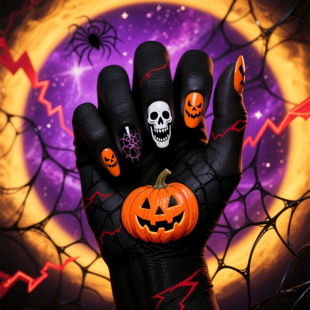Set per unghie artificiali di Halloween